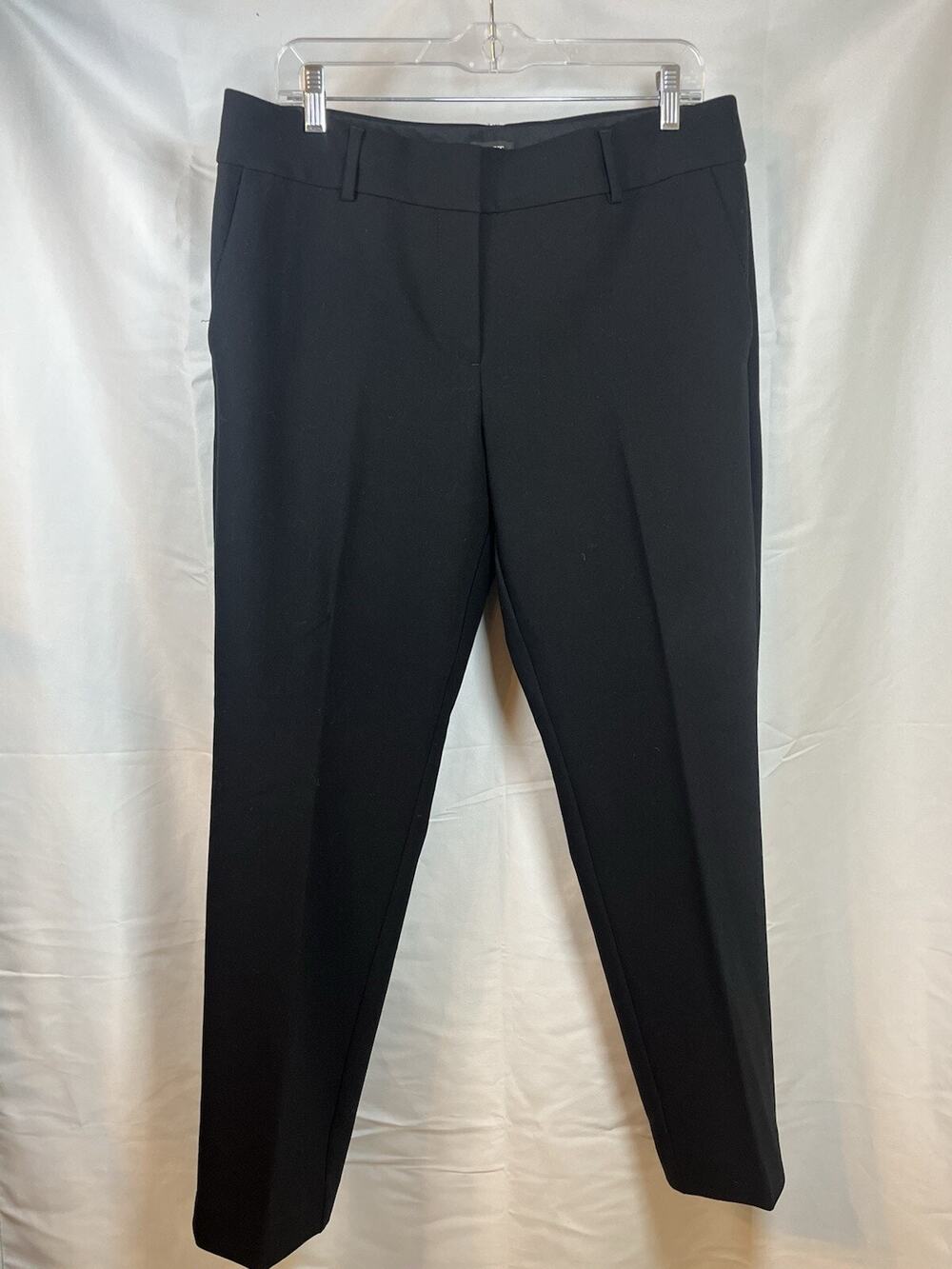 Loft womens black slacks size 10 NEW straight leg high rise work office formal